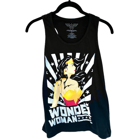 DC Comics Wonder Woman Sun Burst Tank Top Black Size Small - Picture 4 of 7
